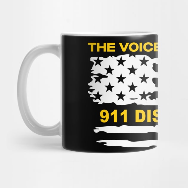 Thin Gold Line Flag Gift for 911 Dispatcher and Sheriff Operator First Responders by Shirts by Jamie